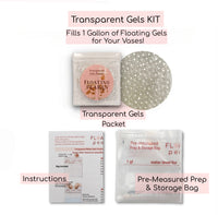 Transparent Water Gels Premeasured Kits-Each 1 Pkt Fills 1 GL of Gels for Floating Your Vase Decorations-No Guessing! Best Results-Not Including Pearls