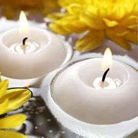 3"Ivory Floating Candle, Set of 4 Candles-Unscented.