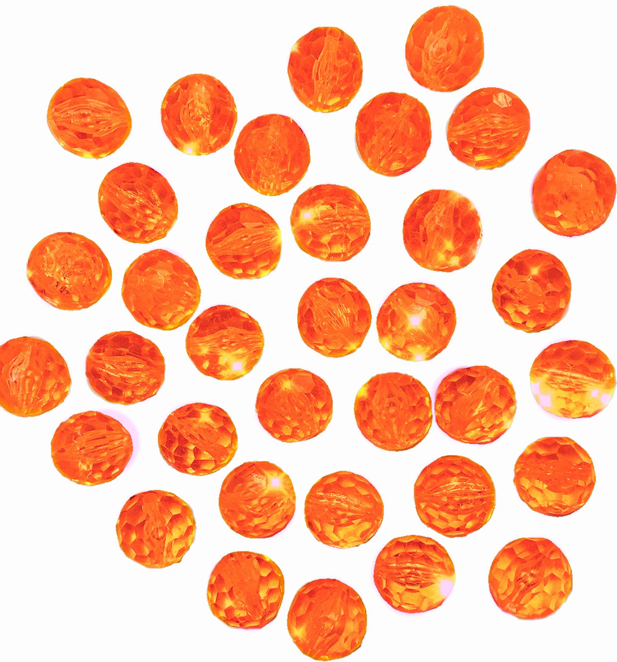 50 Floating Sparkling Orange Gems- Large- Fills 1 Gallon of Floating Transparent Gels for your vases- With Option of 3 Submersible Fairy Lights