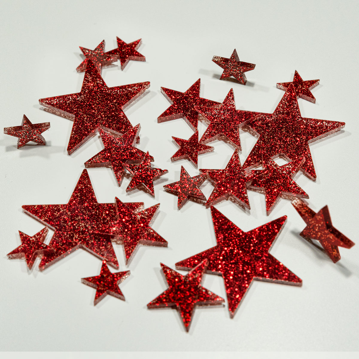 Floating Red Stars-Sparkling Large Sizes-Fills 1 Gallon for Your Vases-Option 3 Submersible LED Fairy Lights Strings with Hidable and Submersible Battery