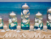 75 Floating White Pearls Large Sizes- Option of 3 Submersible Fairy Lights Strings Hidable Submersible Batteries- Fills 1 Gallon for Your Vases