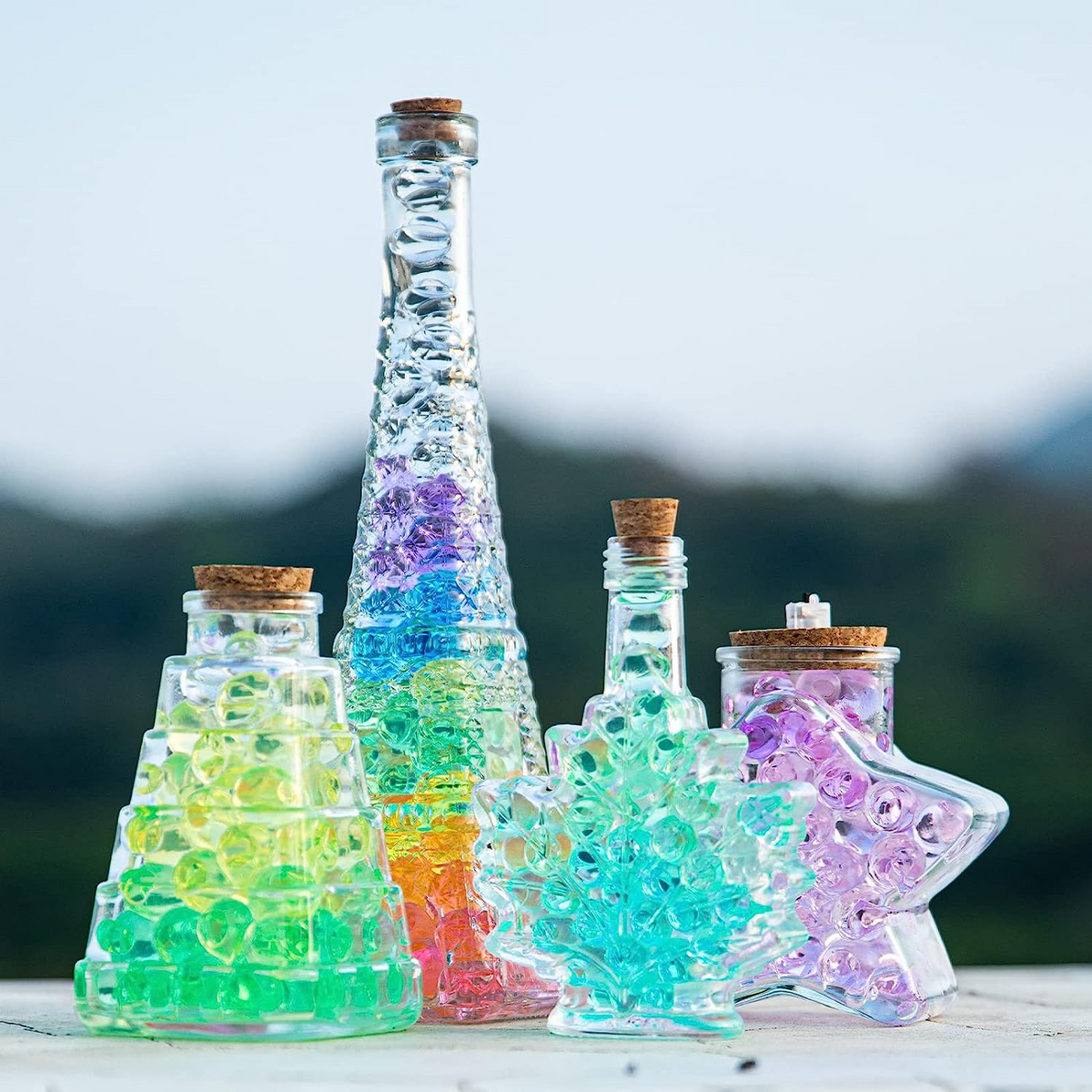 Floating Translucent Color Water Gels Accents-Including Premeasured Prep & Storage bag Kit for Best Floating Results! Vase Decorations