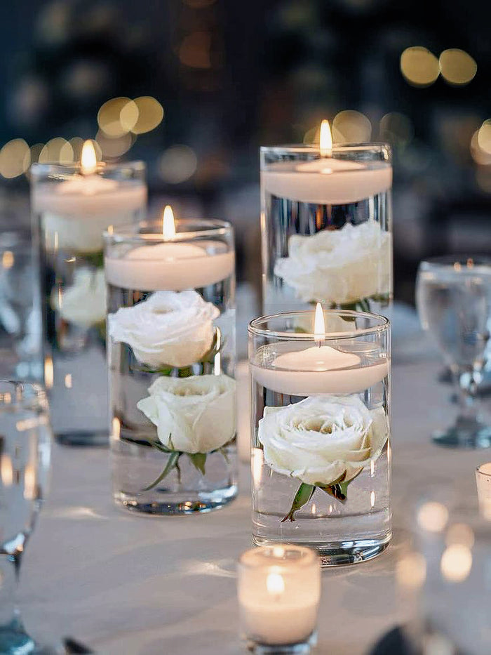 7 Country Roses - White/Off White - Realistic - Vase Decoration