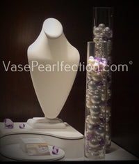 75 Floating White Pearls Large Sizes- Option of 3 Submersible Fairy Lights Strings Hidable Submersible Batteries- Fills 1 Gallon for Your Vases