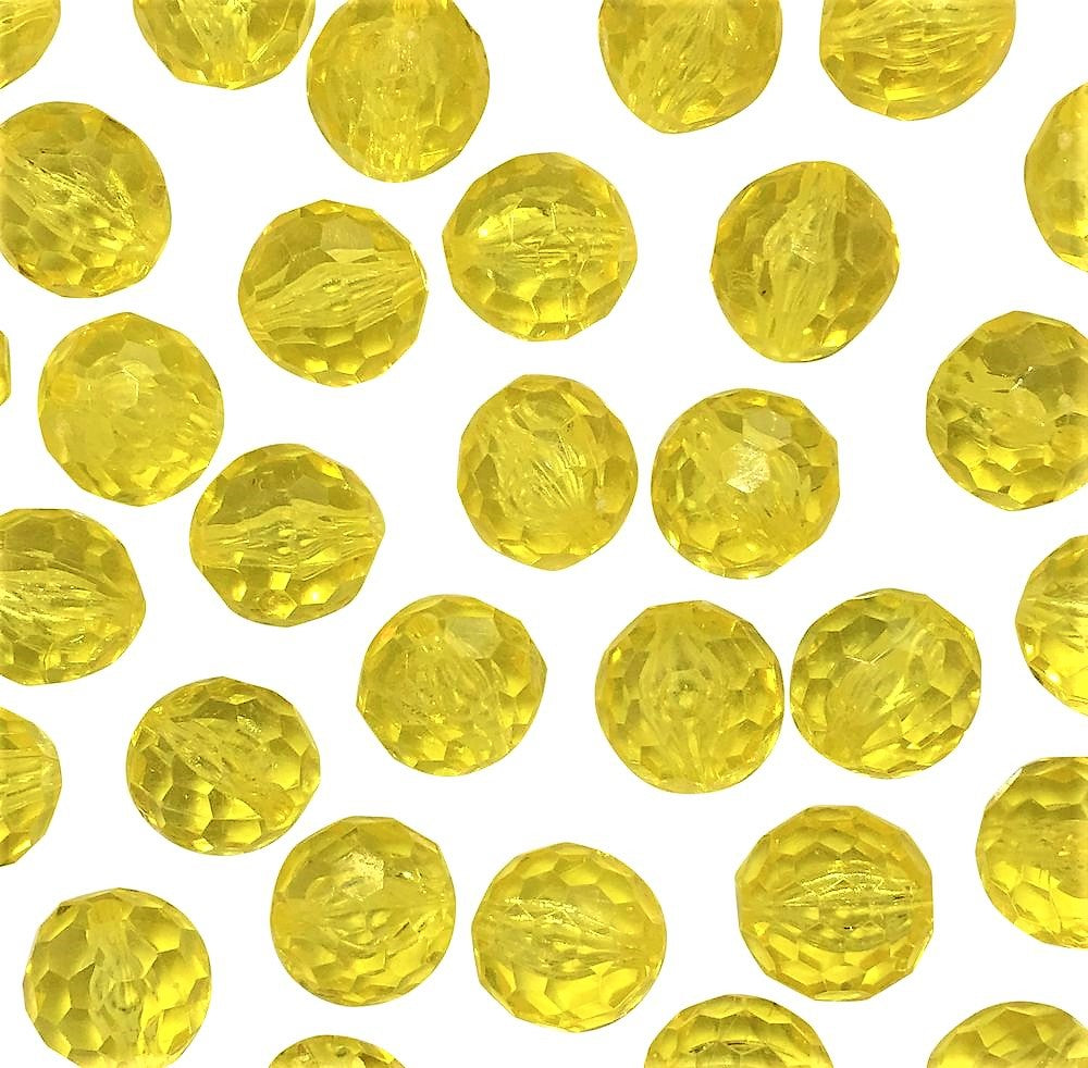 Gemmes rondes scintillantes jaune vif - décorations de vase et dispersion de table