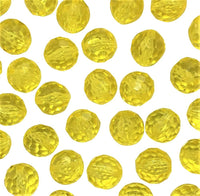 Gemmes rondes scintillantes jaune vif - décorations de vase et dispersion de table